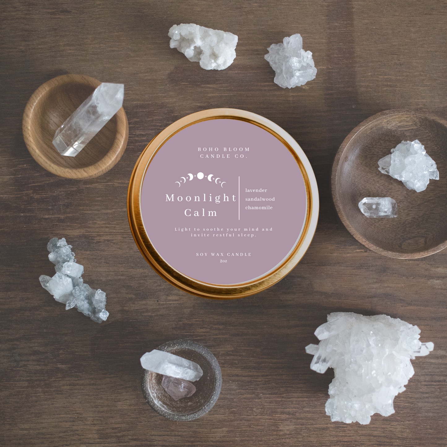 Moonlight Calm – 2 oz Travel Tin Candle