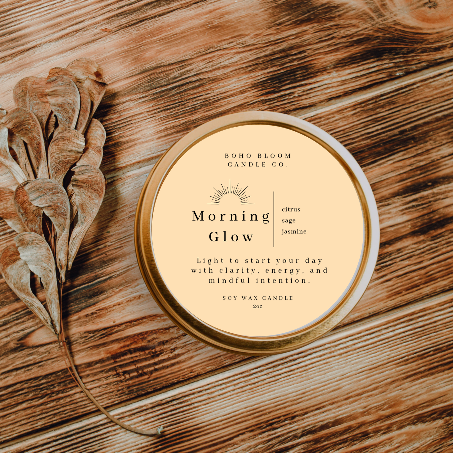 Morning Glow – 2 oz Travel Tin Candle
