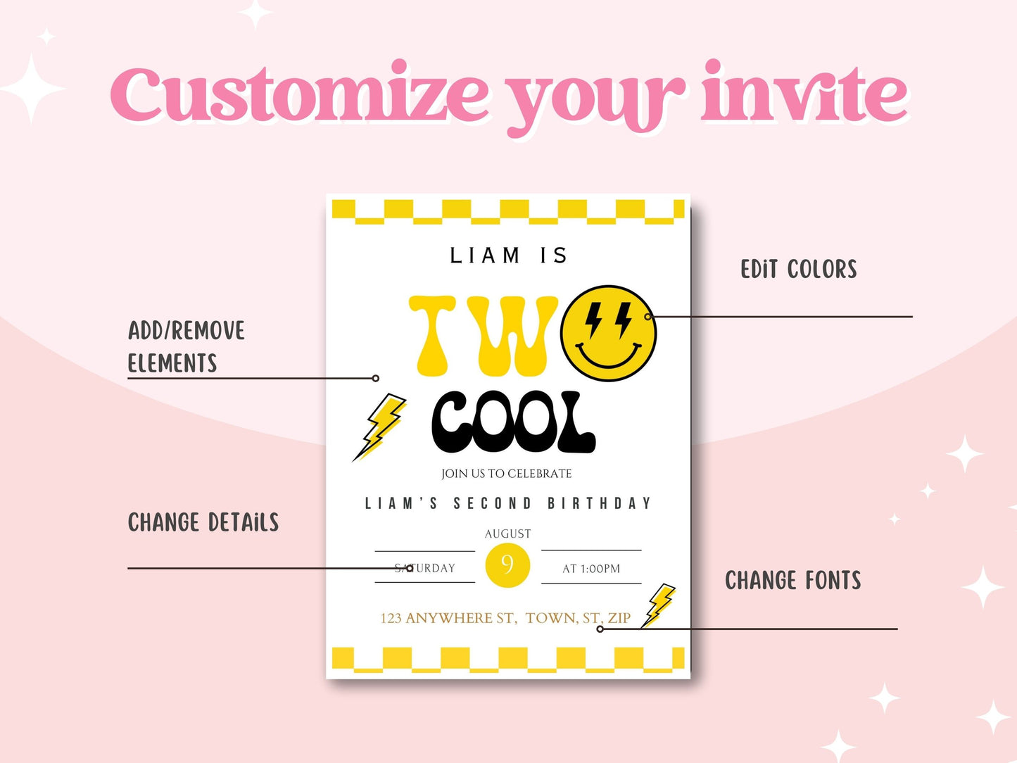 Two Cool Birthday Invitation
