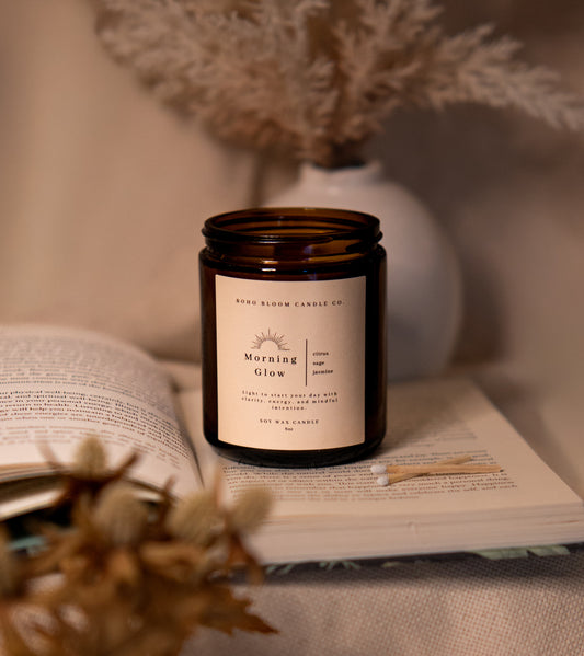 morning glow boho bloom candle