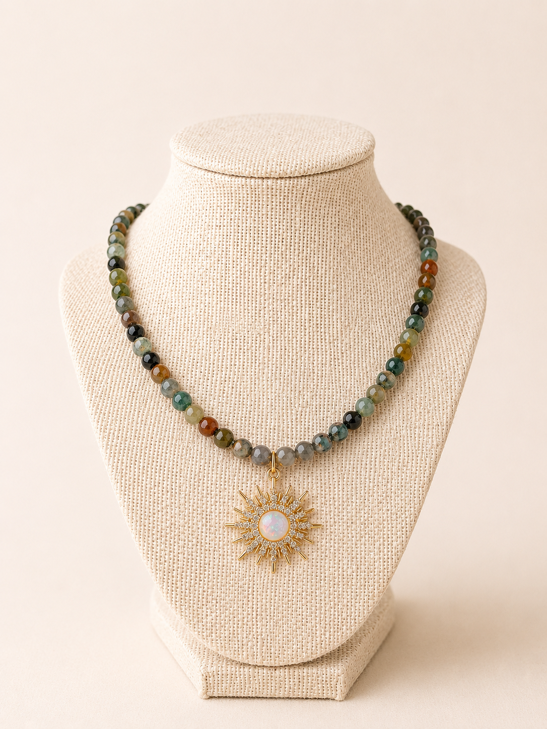 Celestial Opal Beaded Necklace