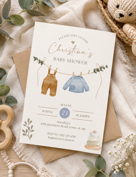 Little One Baby Shower Invitation