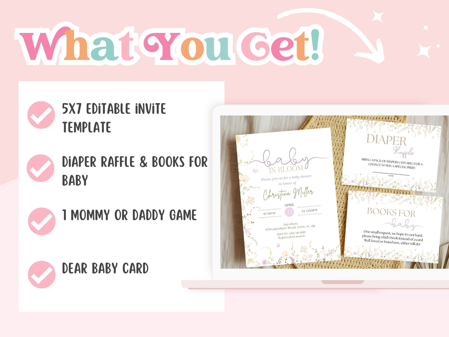 Baby in Bloom Baby Shower Bundle
