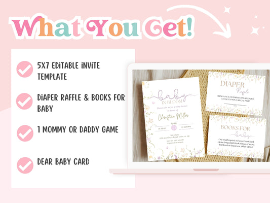 Baby in Bloom Baby Shower Bundle