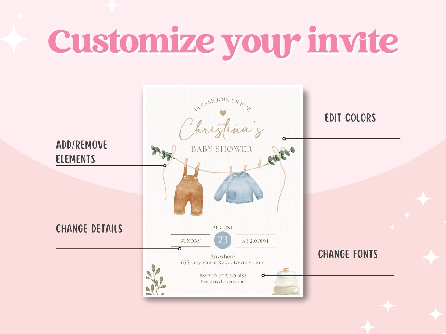 Little One Baby Shower Invitation