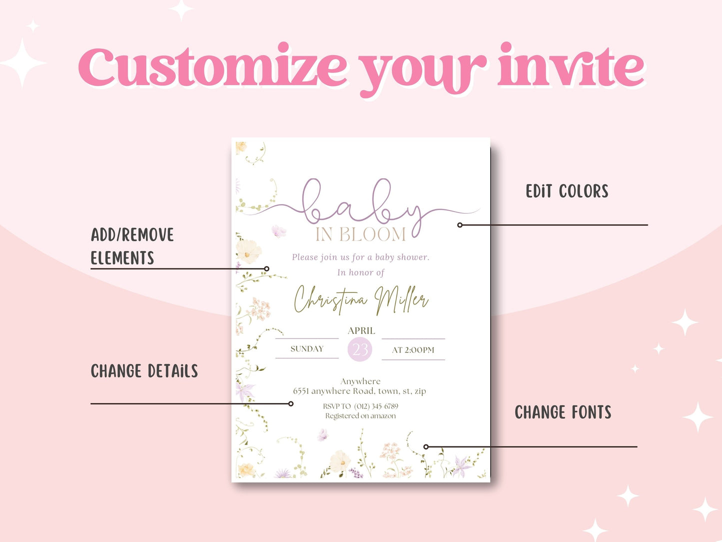 Baby in Bloom Baby Shower Bundle