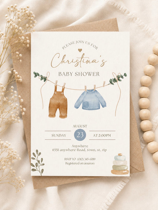 Little One Baby Shower Invitation