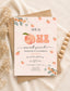 Sweet Peach First Birthday Invitation