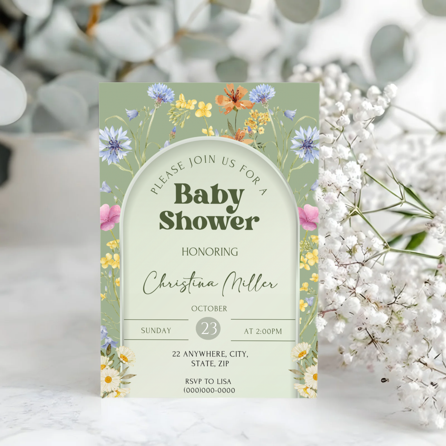 Wildflower Baby Shower Bundle