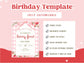 Berry First Birthday Invitation Template