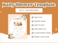 A Little Pumpkin Is On the Way Baby Shower Invitation Template | Fall Baby Shower Invite | Editable Digital Download