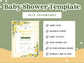 Sweet Lemon Baby Shower Invitation Template